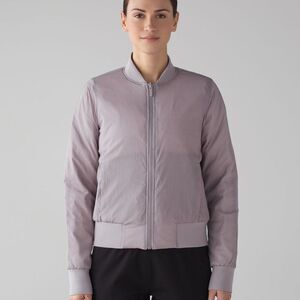 Lululemon Non Stop Reversible Bomber Jacket in Dark Chrome